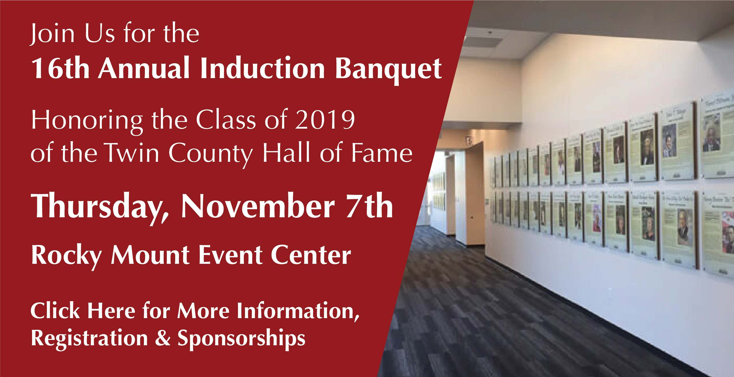 Twin County Hall of Fame 16th Annual Induction Banquet Announced